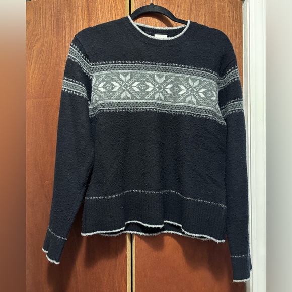 Vintage Columbia Black and Gray Women's Sweater - Picture 1 of 6